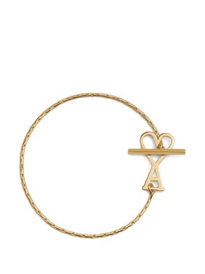 Ami Alexandre Mattiussi Ami Paris Ami De Coeur Bracelet In Gold