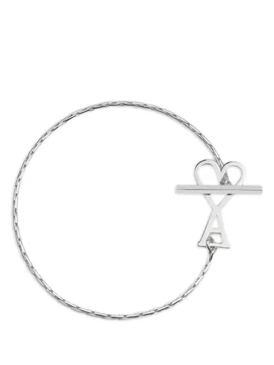 Ami Alexandre Mattiussi Ami Paris Ami De Coeur Bracelet In Silver