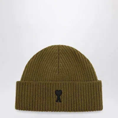 Ami Alexandre Mattiussi Ami Paris  Ami De Coeur Bronze Wool Hat