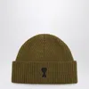 Ami Alexandre Mattiussi Ami Paris Ami De Coeur Bronze Wool Hat Men