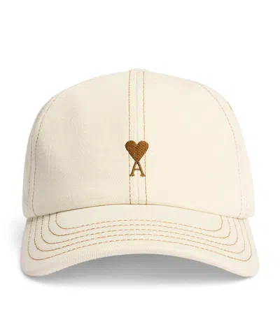 Ami Alexandre Mattiussi Ami Paris Ami De Coeur Cap In Ivory