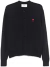 Ami Alexandre Mattiussi Black Ami De Coeur Cardigan In Black