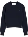 Ami Alexandre Mattiussi Ami Paris Ami Paris De Couer Cashmere Sweater In Navy