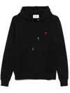 Ami Alexandre Mattiussi Ami Paris Ami De Coeur Cotton Hoodie In Black