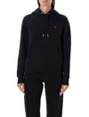 Ami Alexandre Mattiussi Ami Paris Men Ami De Coeur Cotton Hoodie In Black