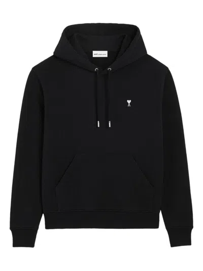 Ami Alexandre Mattiussi Ami Paris Heartfelt Pullover Hoodie For Men In Black
