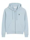Ami Alexandre Mattiussi Ami Paris Men Ami De Coeur Cotton Hoodie In Blue