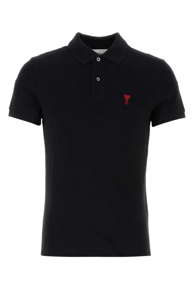 Ami Alexandre Mattiussi Ami Paris Ami De Coeur Cotton Polo Shirt