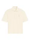 Ami Alexandre Mattiussi White Polo Shirt With Adc Patch Logo In Cotton Uomo In Brown