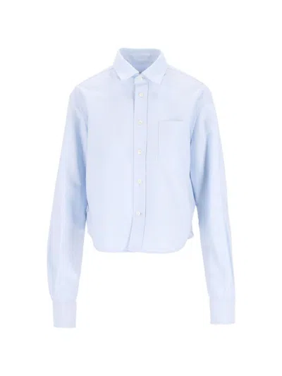 Ami Alexandre Mattiussi Ami Paris Ami De Coeur Cotton Shirt In Blue
