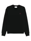 Ami Alexandre Mattiussi Ami Paris Ami De Coeur Black Crew-neck Sweatshirt Women In Black