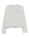 Ami Alexandre Mattiussi Ami Paris Women Ami De Coeur Cotton Sweatshirt In Animal Print