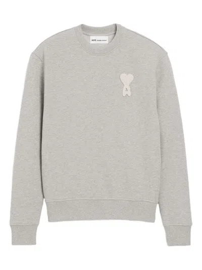 Ami Alexandre Mattiussi Ami Paris Men Ami De Coeur Cotton Sweatshirt In Gray