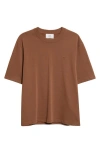 Ami Alexandre Mattiussi Ami Paris Ami De Coeur Cotton T-shirt In Brown