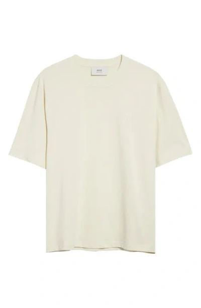 Ami Alexandre Mattiussi Ami Paris Ami De Coeur Cotton T-shirt In Neutral