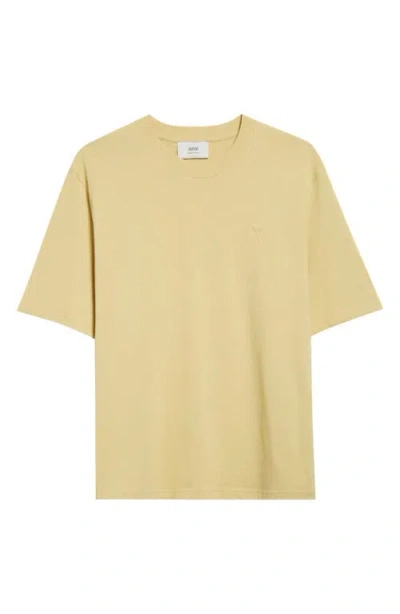 Ami Alexandre Mattiussi Ami Paris Ami De Coeur Cotton T-shirt In Nude