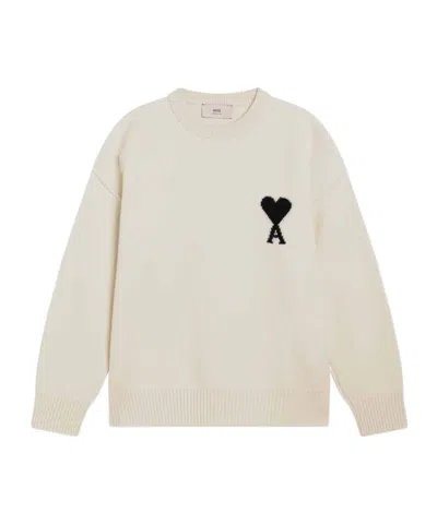 AMI ALEXANDRE MATTIUSSI AMI PARIS AMI DE COEUR CREWNECK KNITTED JUMPER