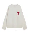 Ami Alexandre Mattiussi Ami Paris Ami De Coeur Crewneck Knitted Jumper In White