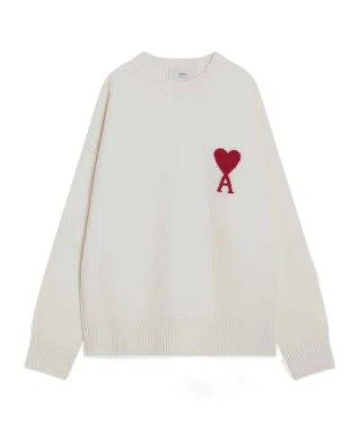 AMI ALEXANDRE MATTIUSSI AMI PARIS AMI DE COEUR CREWNECK KNITTED JUMPER