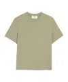 Ami Alexandre Mattiussi Organic Cotton Embossed Logo T-shirt In Green