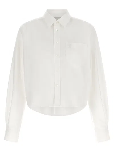 Ami Alexandre Mattiussi Ami Paris 'ami De Coeur' Cropped Shirt In Black