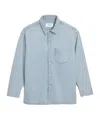Ami Alexandre Mattiussi Ami De Coeur Denim Jacket In Gray