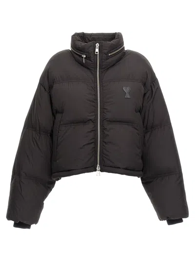 Ami Alexandre Mattiussi Ami Paris Ami De Coeur Black Down Jacket