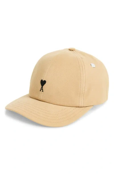 Ami Alexandre Mattiussi Ami Paris Ami De Coeur Embroidered Adjustable Baseball Cap In Neutral