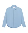 Ami Alexandre Mattiussi Ami Paris Ami De Coeur Logo Embroidered Long-sleeved Shirt In Blue