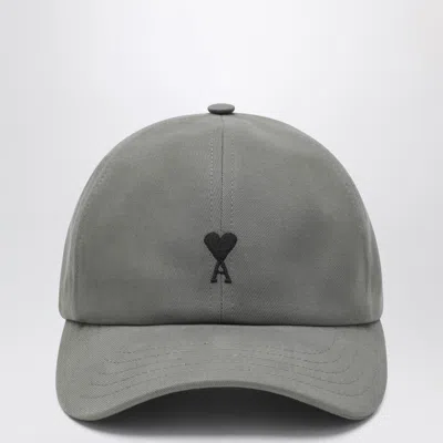Ami Alexandre Mattiussi Ami Paris Ami De Coeur Grey Baseball Cap Men In Gray