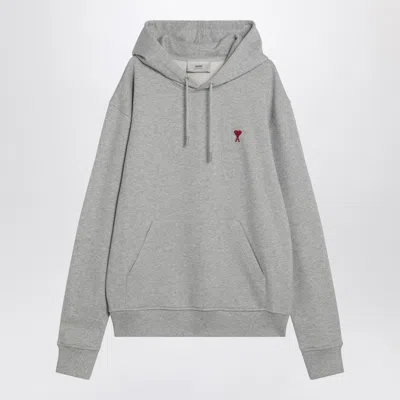 Ami Alexandre Mattiussi Ami Paris Ami De Coeur Grey Hoodie Women In Gray
