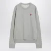 Ami Alexandre Mattiussi Ami Paris Ami De Coeur Grey Crew-neck Sweatshirt Women In Blue