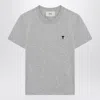 Ami Alexandre Mattiussi Ami Paris Ami Paris De Coeur Cotton T-shirt In Gray