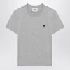 Ami Alexandre Mattiussi Ami Paris Ami De Coeur Grey T-shirt Women In Gray