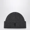 Ami Alexandre Mattiussi Ami Paris Ami Paris De Coeur Grey Wool Beanie In Blue