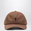Ami Alexandre Mattiussi Ami Paris Ami De Coeur Hazelnut Baseball Cap Men In Brown