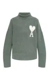 Ami Alexandre Mattiussi Adc Alpaca Blend Turtleneck In Grey