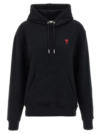 Ami Alexandre Mattiussi Ami Paris 'ami De Coeur' Hoodie In Black