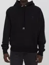 Ami Alexandre Mattiussi Hooded Cotton Sweatshirt With Kangaroo Pocket And Ribbed Finish In Multi