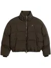 Ami Alexandre Mattiussi Ami De Coeur Down Puffer Jacket In Green