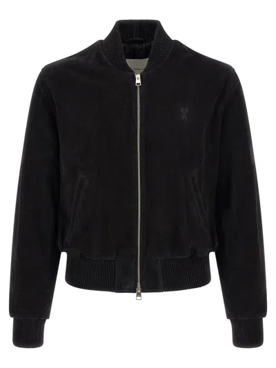 Ami Alexandre Mattiussi Ami Paris Ami De Coeur Jacket In Black