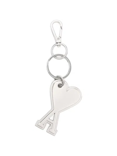 Ami Alexandre Mattiussi Ami Paris Ami De Coeur Keyring In Metallic