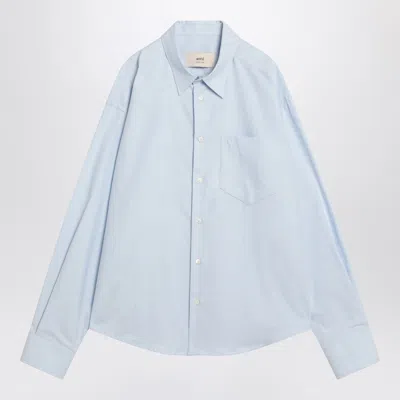 AMI ALEXANDRE MATTIUSSI AMI PARIS AMI DE COEUR LIGHT BLUE SHIRT