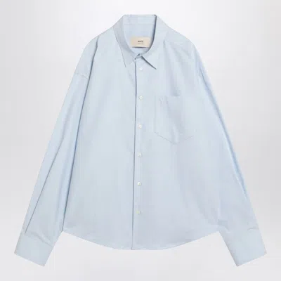 AMI ALEXANDRE MATTIUSSI AMI PARIS AMI DE COEUR LIGHT BLUE SHIRT MEN
