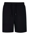 Ami Alexandre Mattiussi Ami Paris Ami De Coeur Logo Embossed Drawstring Shorts In Black