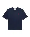 Ami Alexandre Mattiussi Ami Paris Ami De Coeur Logo Embroidered Crewneck T-shirt In Black