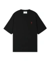 Ami Alexandre Mattiussi Ami Paris Black Ami De Coeur T Shirt In Black