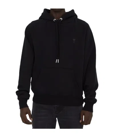 AMI ALEXANDRE MATTIUSSI AMI PARIS AMI DE COEUR LOGO-EMBROIDERED DRAWSTRING HOODIE