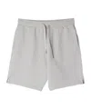 Ami Alexandre Mattiussi Ami Paris Ami De Coeur Logo Embroidered Drawstring Knitted Shorts In Gray