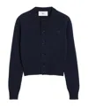 Ami Alexandre Mattiussi Ami De Coeur Cashmere Cardigan In Black